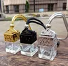 Cube Parfüm Flasche Auto hängen 5 ml Lufterfrischer für ätherische Öle Diffusor leeres Glas