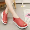 5 Stile Sommer Frauen Sandalen Plattform Keile Sandalen Leder Swing Peep Toe Freizeitschuhe Frauen Walk Schuhe Wohnungen Größe 35-42 Y0608