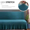 Armloser Sofa-Bettbezug aus Polarfleece-Stoff, dehnbar, waschbar, großer, elastischer, faltbarer Schonbezug für Wohnzimmer-Dekoration 211116