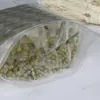 100Pcs Sacchetti di imballaggio per feste in plastica con superficie trasparente satinata Quadrati Stand Up Pouch Doy pack Imballaggio per alimenti richiudibile Opaco