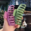 Colorful Large Size Hairpins Scrub Plastic Hair Claw Hair Clips For Women Barrettes Carving Crab Hair Clamps Accessories YHM852 67 Z2