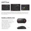 Fantch XD3 Wireless Gaming Mouse PixArt 3335 16000DPI 2.4G RGB Gra Myszy 6 Makro Przyciski 50 milionów LOL FPS Gamer M