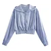 Spring Women Long Sleeve Velvet Hoodie Pullovers Female Short Tops Casual Lady Simple Loose Sweatshirts SW1138 210430