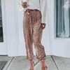 gold sequin pants outfit