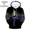 Cartoon 3D Sailor Moon Hoodies Men Women Casual Hip Hop Children Sweatshirts Boys Girls Sailor Moon Pullovers Beautiful Hooded Y0319