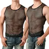 mesh tank top mannen zwart