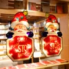 Ventosa per finestra a LED Appesa Lampada colorata natalizia Decorazione per negozio Lampade per atmosfera natalizia