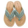 Mode Frauen Strand Hausschuhe Perle Blätter Weibliche Sandalen Casual Rutschfeste Flache Flip Flop Schuhe Haus xx1 210625