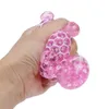 Stress relief squeeze druvbollar leksak 6cm lindra tryck bollar hand fidget regnbåge novelty mesh squeeze boll dekompression leksaker