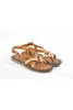 Sandalen Dames Bruine Seizoen Lederen Thong Tan Color