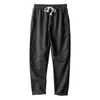 Spodnie lniane Mężczyźni Casual Solid Color Elastyczny Talia Proste Luźne Spodnie Letnie Oddychające Sznurek Męska Odzież 210601