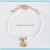Link JewelryLink Chain 3pcs/conjunto Mulheres simples pulseiras com falhas de casca com falhas de couro pendente de couro de couro de couro