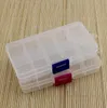 도매 실용 조정 가능한 플라스틱 10 구획 저장 상자 케이스 비드 링 쥬얼리 디스플레이 주최자 컨테이너 도구 상자 65 * 130 * 21mm DH8568