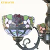 Lustres Vitrail Libellule Fleurs Ombre Lustre Européen Vintage Suspension Lumière Bar Restaurant Allée Étude Chambre Lampe