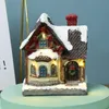 Decorazioni natalizie Decorazione Led Led Lucida Casa Villaggio Casa Building Resina Home Display Partito Ornamento vacanze Regalo Decor Ornamenti