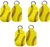 Accessoires de sport titanium 20pcs Softball Stitch en cuir Chaîne Round Baseball Ovale Collier Collier Collier Collier Keelchain6027925