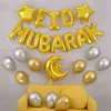 27 sztuk / zestaw Eid Mubarak Balony Helu Latex Balon Balon Rocznica Party Dekoracji Globo Aid Mubarak Decoration 210925