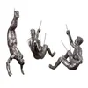 Creative Rock Climbing Men Sculpture Wall Hanging Decorations Resin Statue Figurine Crafts Home Furnishings Decor Accessories 706 Y2