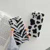 Square Leopard Women Phone Cases For iPhone 12 Pro Max 11 XR XS 7 8 Plus SE2020 Shell Texture Mobile Cover