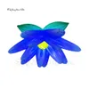 Fiori per feste appesi a palloncini gonfiabili a forma di fiore da 2 m/3 m, fiori pubblicitari blu gonfiabili con luce a LED all'interno per la decorazione del soffitto