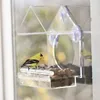 Other Bird Supplies Window Feeder 1PC Transparent Alimentador Adsorption Clear Glass Garden Decoration Cage Parrot