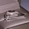 Anello zirconio bianco di alta qualità Autentico ondata geometrica anelli di dito regolabili per le donne Gioielli di gioielli di fidanzamento Q071408511