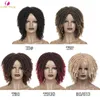 Synthetische pruiken Dreadlock Wig Short Afro Curly Soft Faux 3Locs Crochet Braids Ombre Blond voor vrouwen Kend2245869537595695