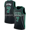 Mens Kvinnor Ungdom Jaylen Brown # 7 Swingman Jersey Stitched Custom Name Any number