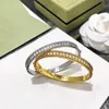 Luxury Gold Armband Charm Armband Bangle Design Rose Silver Custom Cuff Friendship Brass Rass Womens Wedding Diamond Tennis Brac6254476