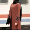 女性のズボンとトップアラビアの七面鳥ドバイイスラム教徒の衣装アバヤセットマレーシアイスラム教の秋の秋210517