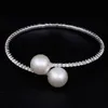 6styles Pearl Charm Bracelets Women Crystal Bolegle Złota Srebrna Moda Moda Bridal Biżuter
