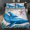 WAZIR Ocean Series Sea Turtle Seahorse Dolphins 3D Bedding Set Comforter Sets Octopus Bedclothes Bed Linen US AU UK Size 210721