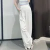 Białe spodnie dresowe kobiety ponadgabarytowe szerokie spodnie nogi kobiety lato wysoka talia proste worki damskie Y2K Streetwear 210430