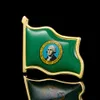 10 Stück USA Washington State Flag Anstecknadel Brosche Blattschild Krawatte Rucksack tragbares Abzeichen