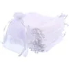 Package200Pcs White Organza Bags, 4 X 6 Inches Christmas Wedding Favors Gift Drawstring Bags Jewelry Pouches Storage