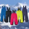 Jumpsuits Winter Kids kombinezon chłopiec dziewczyna wodoodporna bawełniana ciepłe spodnie narciarskie wiatroodporne spodnie śniegu Jescsuit Dzieci na świeżym powietrzu 4048904