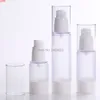 15ml 30ml 50ml Garrafas de corpo fosco Limpar a bomba de vácuo airless vazia para recarregador de contêineres Sorum Cosmetic Liquid 10pcs / Lothigh Qty