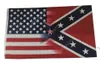 Новый 90 * 150см 5х3 футов Американский флаг с Confeferreat Rebel Гражданская война Флаг 3х5 Флаг ноги DHL Бесплатный DAS137