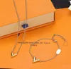 Designer Jewelry Earrings Pendant Charm Bracelets Gold Love V Necklace Women Rings Bracelet Bangles M61084 Luxury Pendants Titanium lovers chain Heart With Box