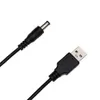 Porta masculina USB de 1M a 5,5 x 2,1 mm 5V DC Conector de cabos de potência do barril para pequenos dispositivos eletrônicos