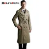 Male trench coat plus size men's clothing spring and autumn long trench design double breasted coats men outerwear fashion 18425 211011