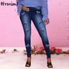 Fashion Jeans Full Length Pocket Button Placket with Zipper Trousers Women Casual Baggy 210513