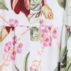 Bohème Imprimer Sling Dress Pour Femmes Col En V Sans Manches Taille Haute Hit Couleur Maxi Robes Femme Mode D'été 210520