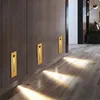 Luz Led empotrable para escaleras, Sensor de movimiento PIR, lámpara de paso, pared de esquina, exterior, interior, escalera, pasillo, escalera, 309M