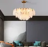 Lampadari di cristallo francesi illuminazione Lampade soggiorno struttura bianca villa moderna luce di lusso da pranzo luci decorative240B