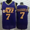 2021 Custom Utah Herren Damen Jugend Jazzs 4 Adrian Dantley 7 Pete Maravich 11 Dante Exum weiß blau camo Throwback Basketball Trikot3487775