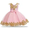 Платья для девочек, коллекция 2021 года, детское рождественское платье для девочек, костюм принцессы, праздничное детское свадебное платье для детей 4, 6, 7, 8, 9, 10 лет