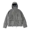 Mäns Jackor Rose High Street Folding Coat Lamb Wool Machine Wind Fleece Hooded Jacket kort lös passform