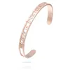 Roestvrijstalen bangle armbandband gouden holle letter geloof dromen writaband manchet dames mode sieraden wil en sandy