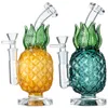 Narghilè Olografico Arcobaleno Ananas Bong Pipa Occhiali Spessi Acqua Inebriante Rigs Olio Fumo Bong Di Vetro Tubi Di Fumo Riciclatore Dab Rig Cera Gorgogliatore 14mm Ciotola